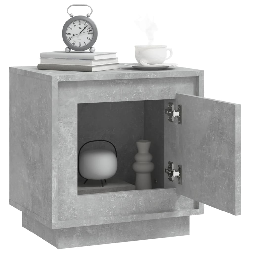 Tables de chevet 2 pcs gris béton 44x35x45 cm bois d'ingénierie - XIOS