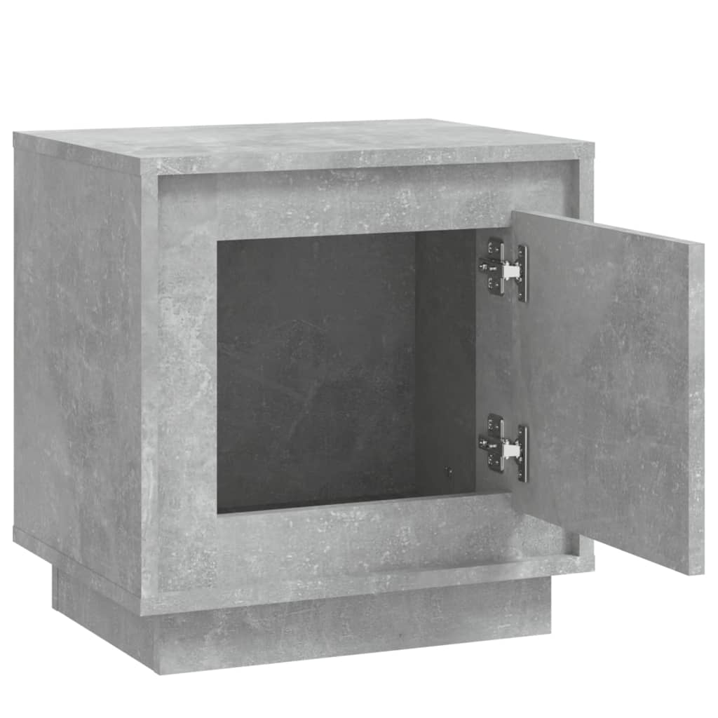 Tables de chevet 2 pcs gris béton 44x35x45 cm bois d'ingénierie - XIOS