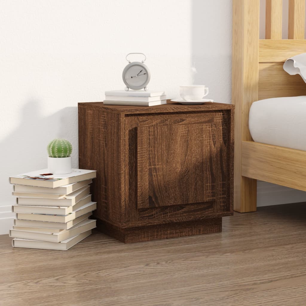 Tables de chevet 2pcs chêne marron 44x35x45cm bois d'ingénierie - XIOS