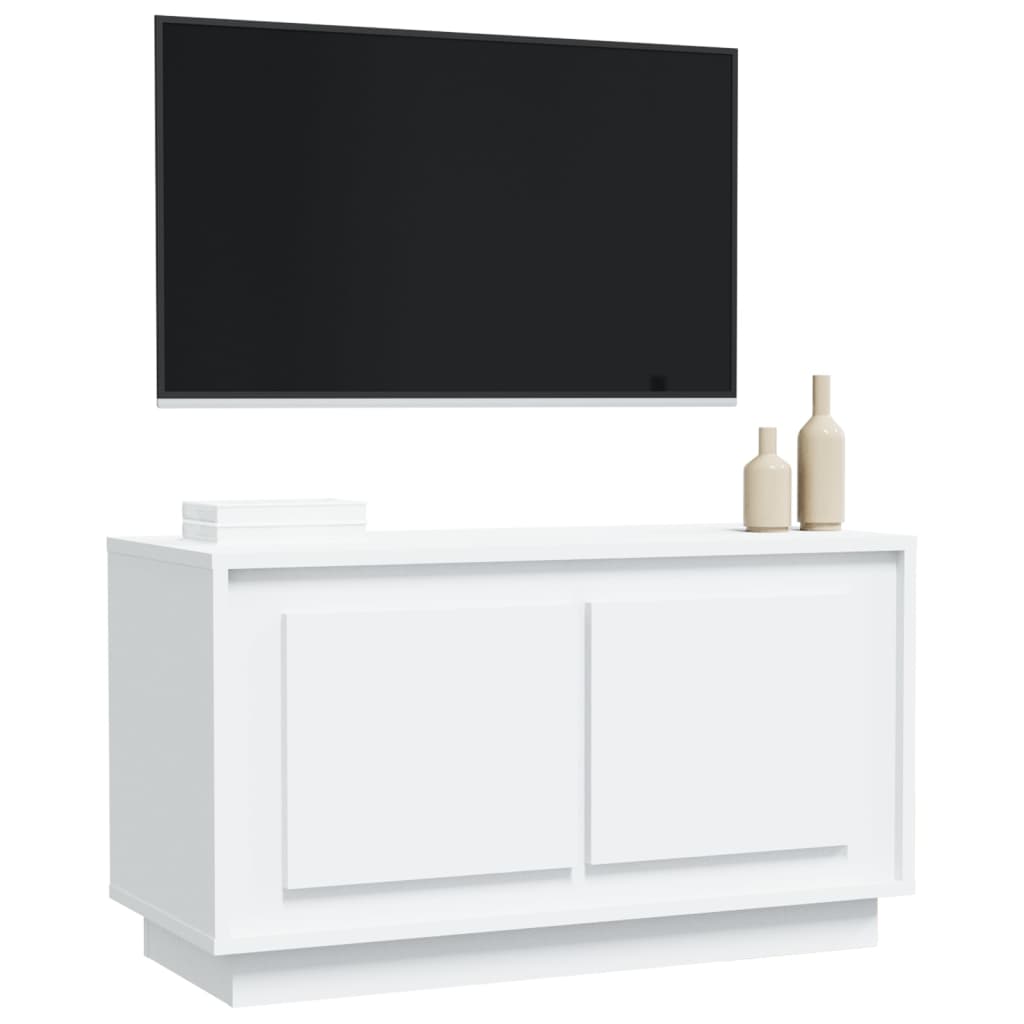 Meuble TV blanc 80x35x45 cm bois d'ingénierie - XIOS