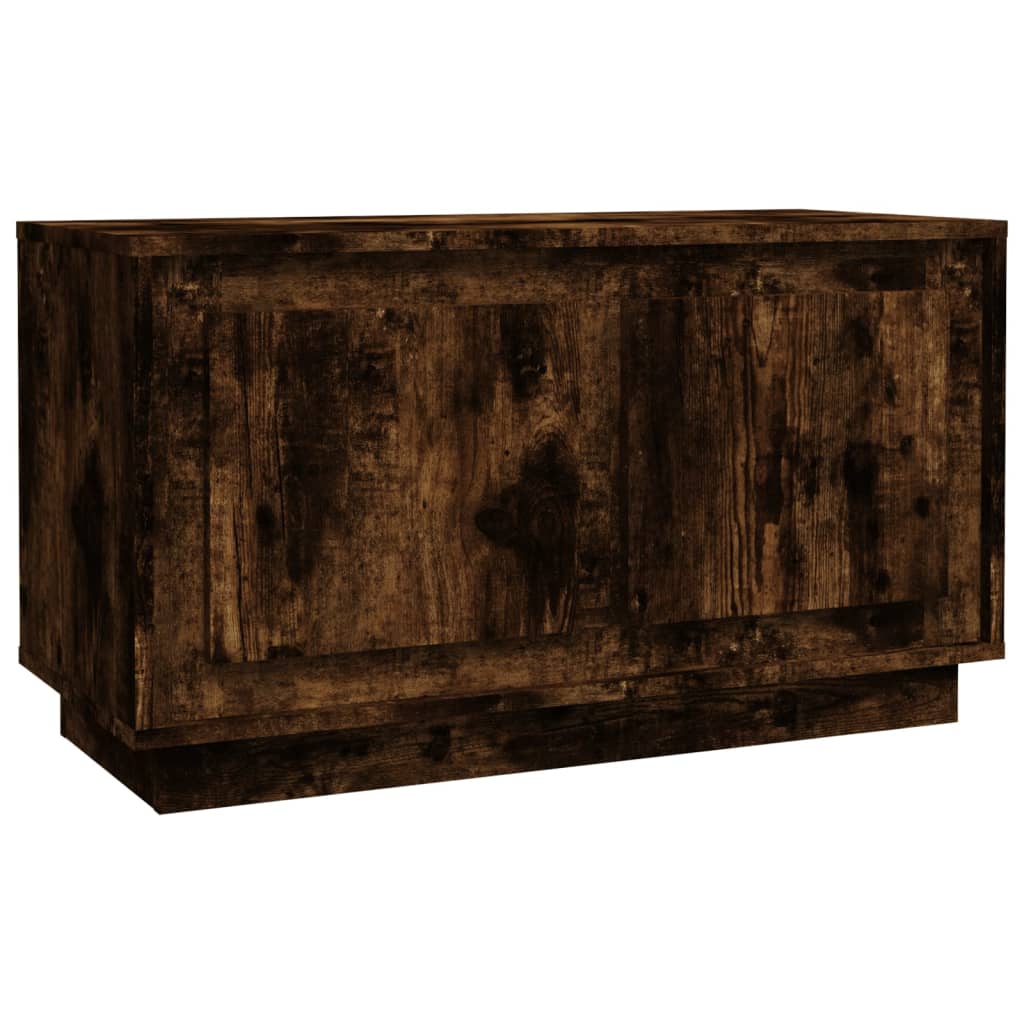 Meuble TV chêne fumé 80x35x45 cm bois d'ingénierie - XIOS