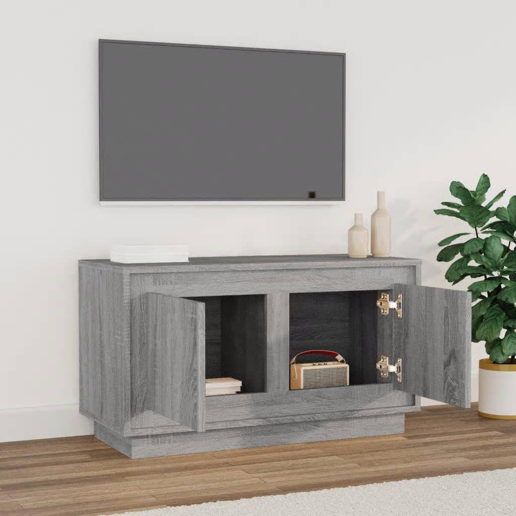 Meuble TV sonoma gris 80x35x45 cm bois d'ingénierie - XIOS
