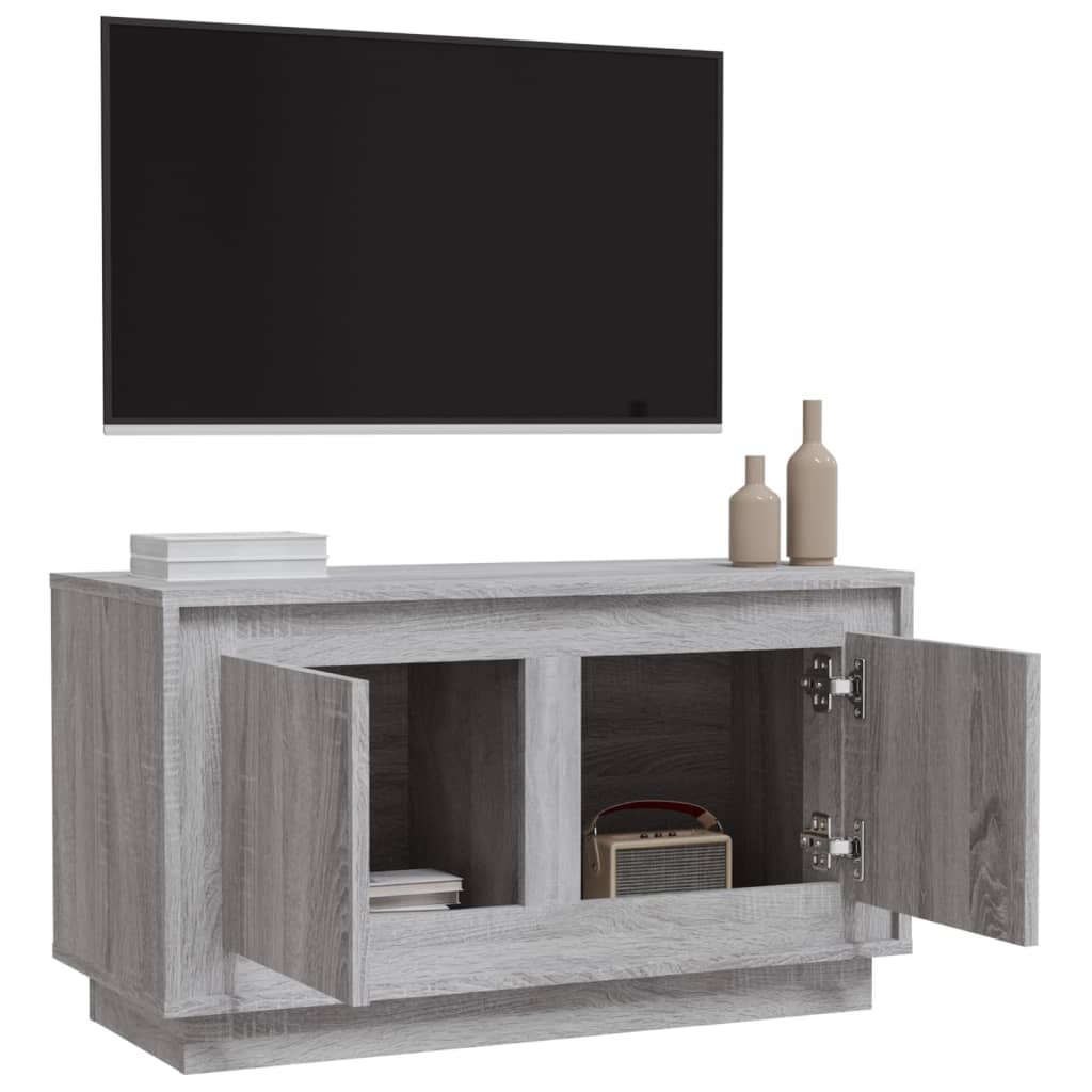 Meuble TV sonoma gris 80x35x45 cm bois d'ingénierie - XIOS