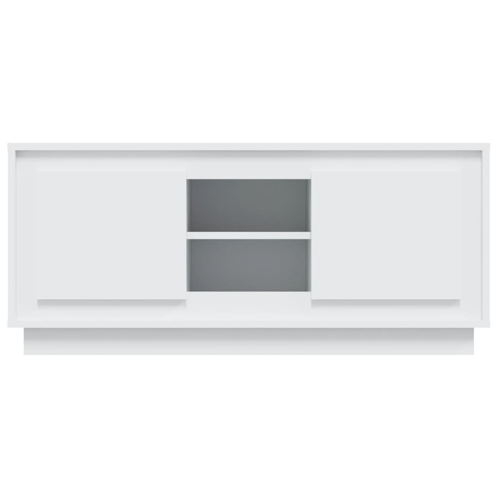 Meuble TV blanc 102x35x45 cm bois d'ingénierie - XIOS