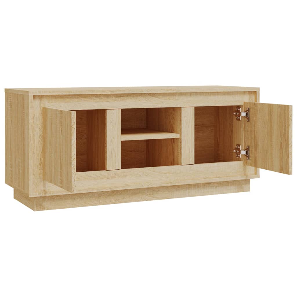 Meuble TV chêne sonoma 102x35x45 cm bois d'ingénierie - XIOS