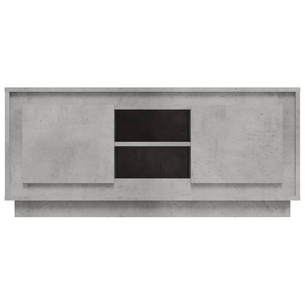 Meuble TV gris béton 102x35x45 cm bois d'ingénierie - XIOS
