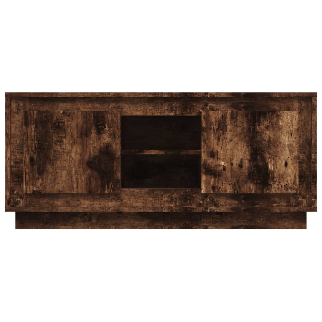 Meuble TV chêne fumé 102x35x45 cm bois d'ingénierie - XIOS