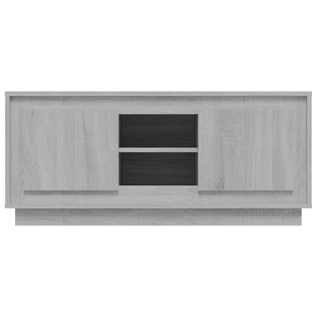 Meuble TV sonoma gris 102x35x45 cm bois d'ingénierie - XIOS