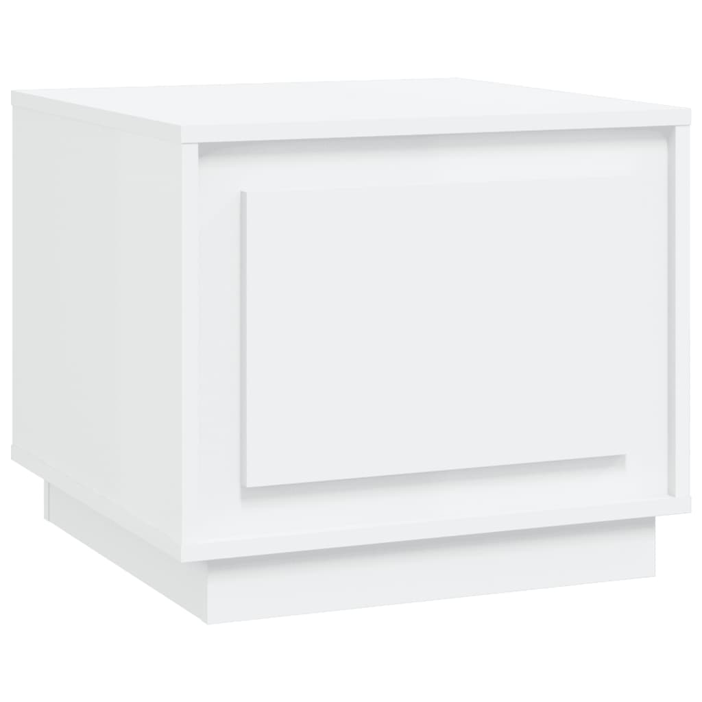 Table basse blanc 51x50x44 cm bois d'ingénierie - XIOS