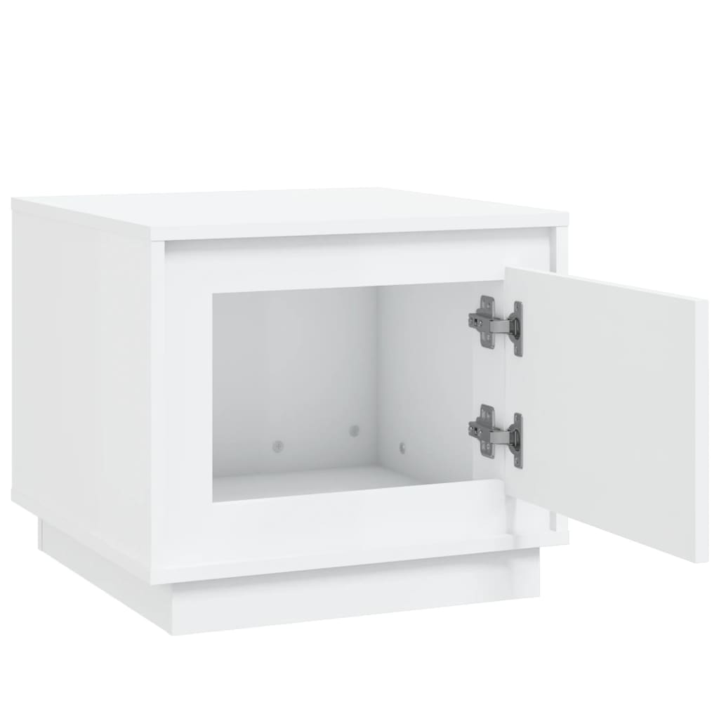 Table basse blanc 51x50x44 cm bois d'ingénierie - XIOS