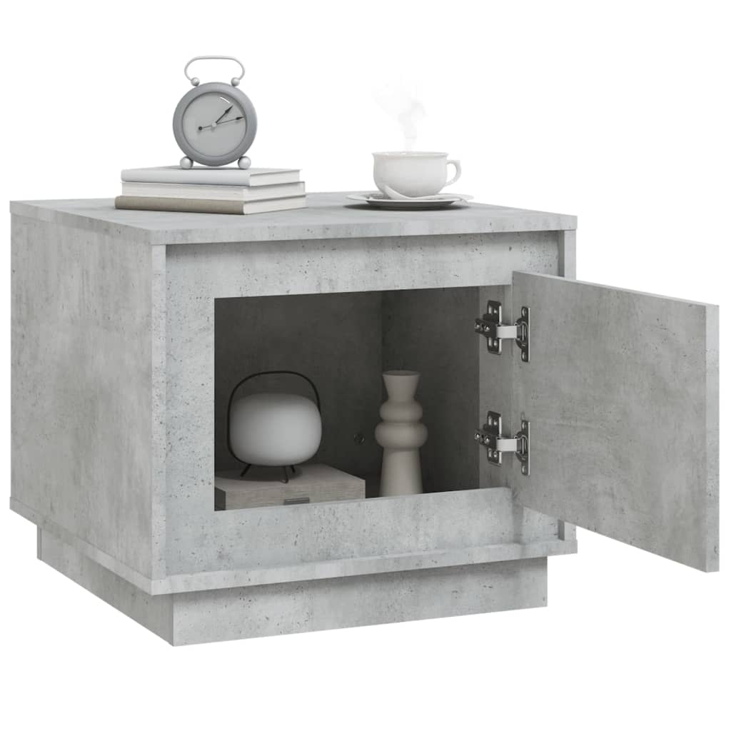 Table basse gris béton 51x50x44 cm bois d'ingénierie - XIOS