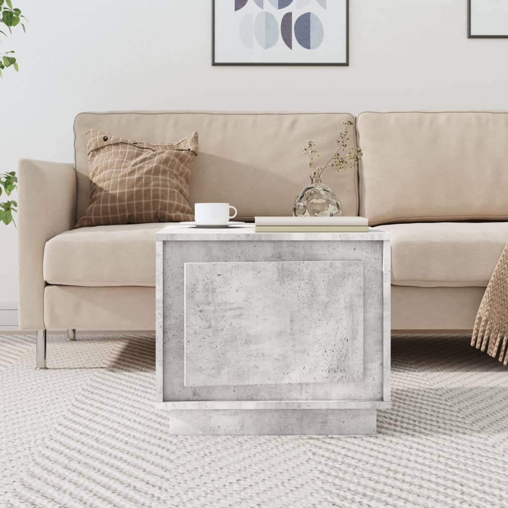 Table basse gris béton 51x50x44 cm bois d'ingénierie - XIOS