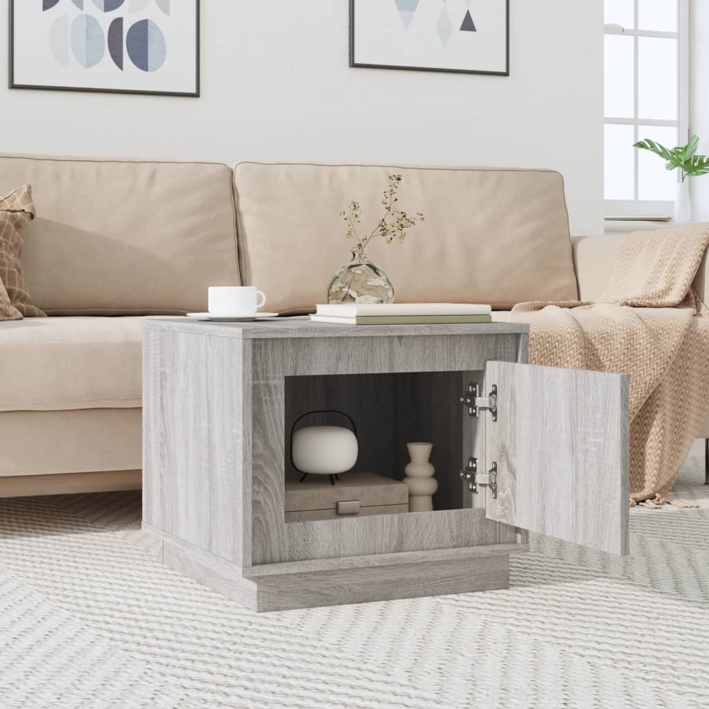 Table basse sonoma gris 51x50x44 cm bois d'ingénierie - XIOS