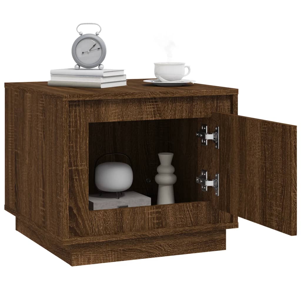 Table basse chêne marron 51x50x44 cm bois d'ingénierie - XIOS
