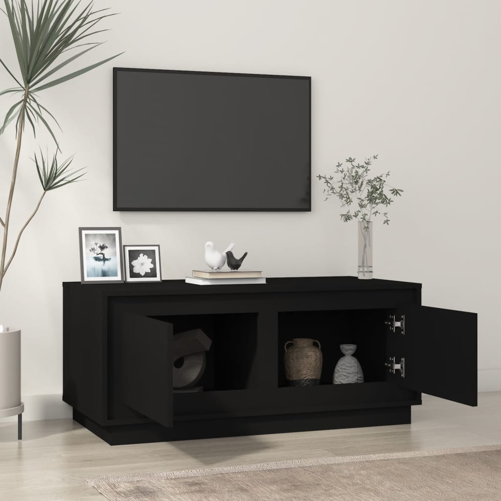 Table basse noir 102x50x44 cm bois d'ingénierie - XIOS
