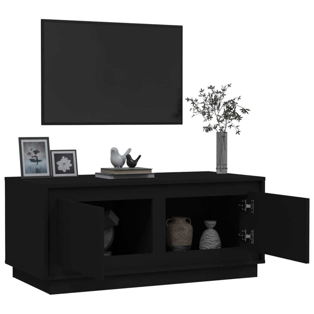 Table basse noir 102x50x44 cm bois d'ingénierie - XIOS