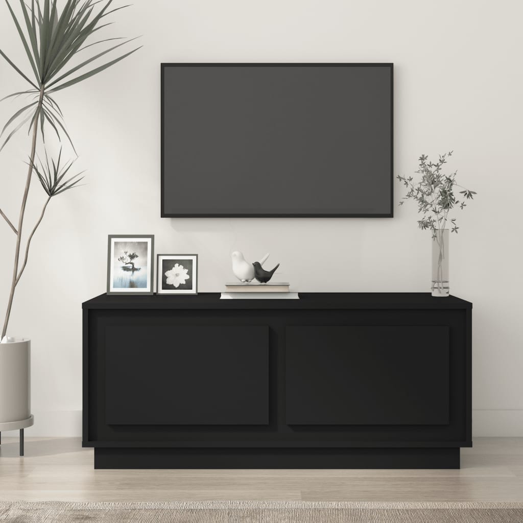 Table basse noir 102x50x44 cm bois d'ingénierie - XIOS