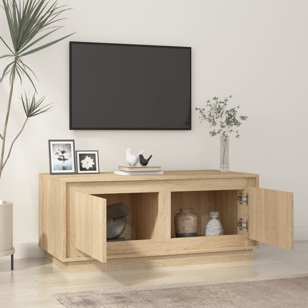 Table basse chêne sonoma 102x50x44 cm bois d'ingénierie - XIOS
