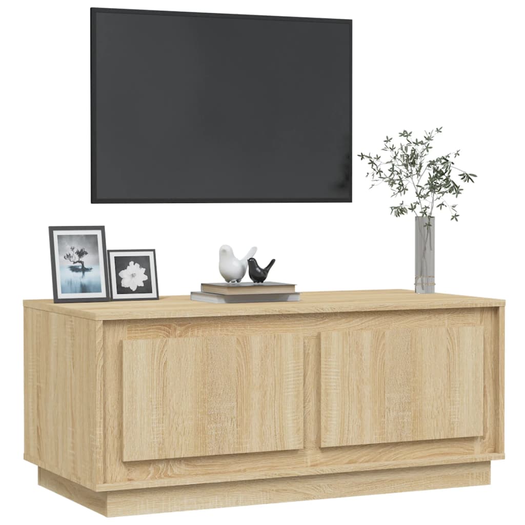 Table basse chêne sonoma 102x50x44 cm bois d'ingénierie - XIOS