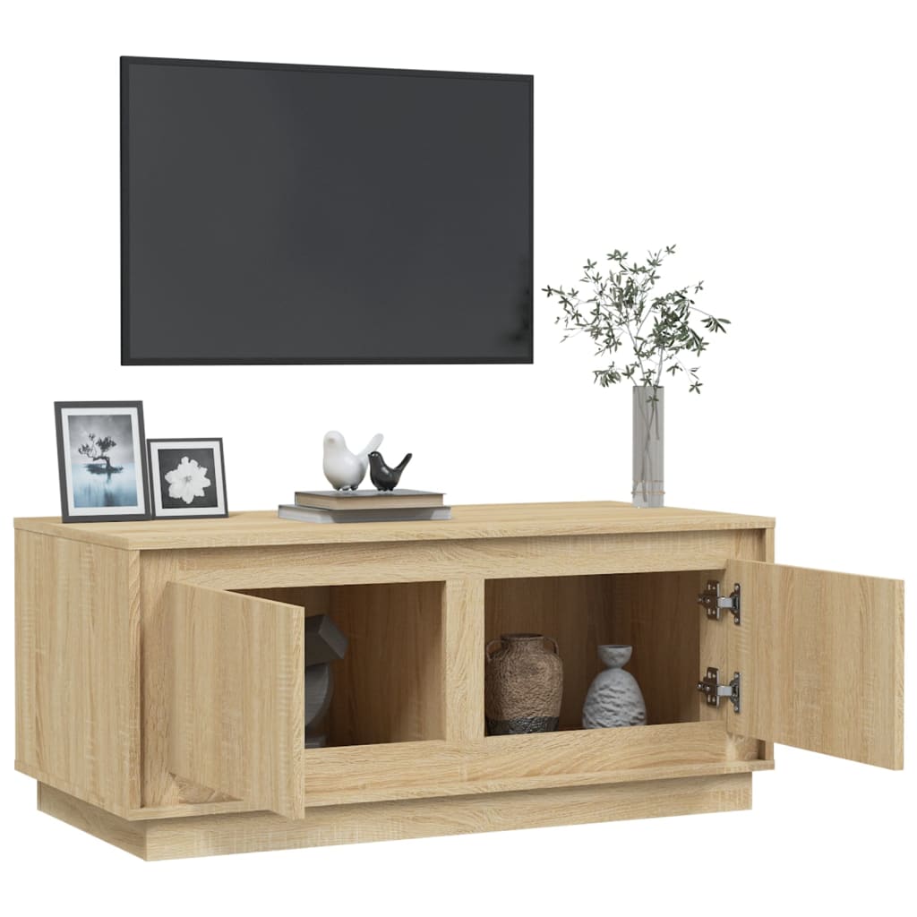 Table basse chêne sonoma 102x50x44 cm bois d'ingénierie - XIOS