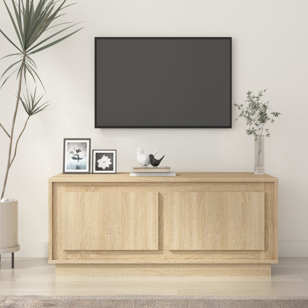 Table basse chêne sonoma 102x50x44 cm bois d'ingénierie - XIOS