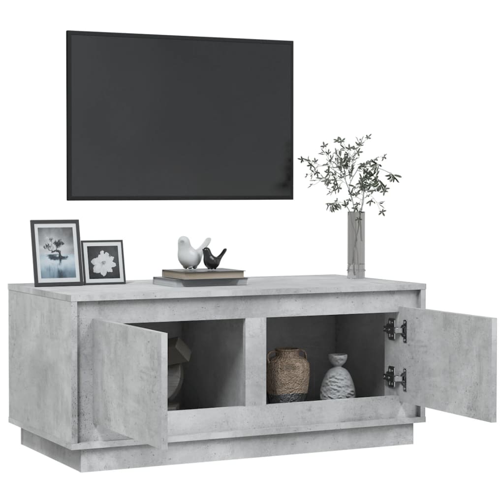 Table basse gris béton 102x50x44 cm bois d'ingénierie - XIOS