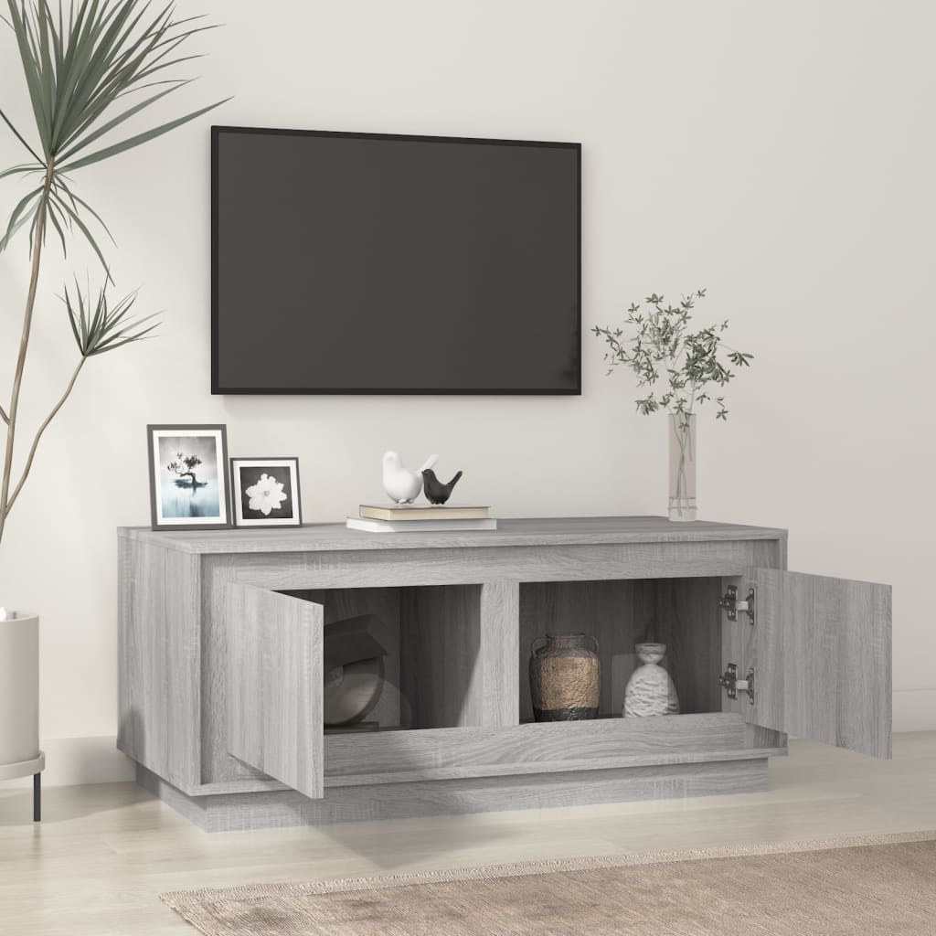 Table basse sonoma gris 102x50x44 cm bois d'ingénierie - XIOS