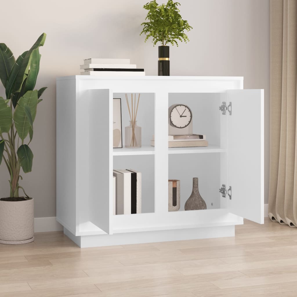 Buffet blanc 80x34x75 cm bois d'ingénierie - XIOS