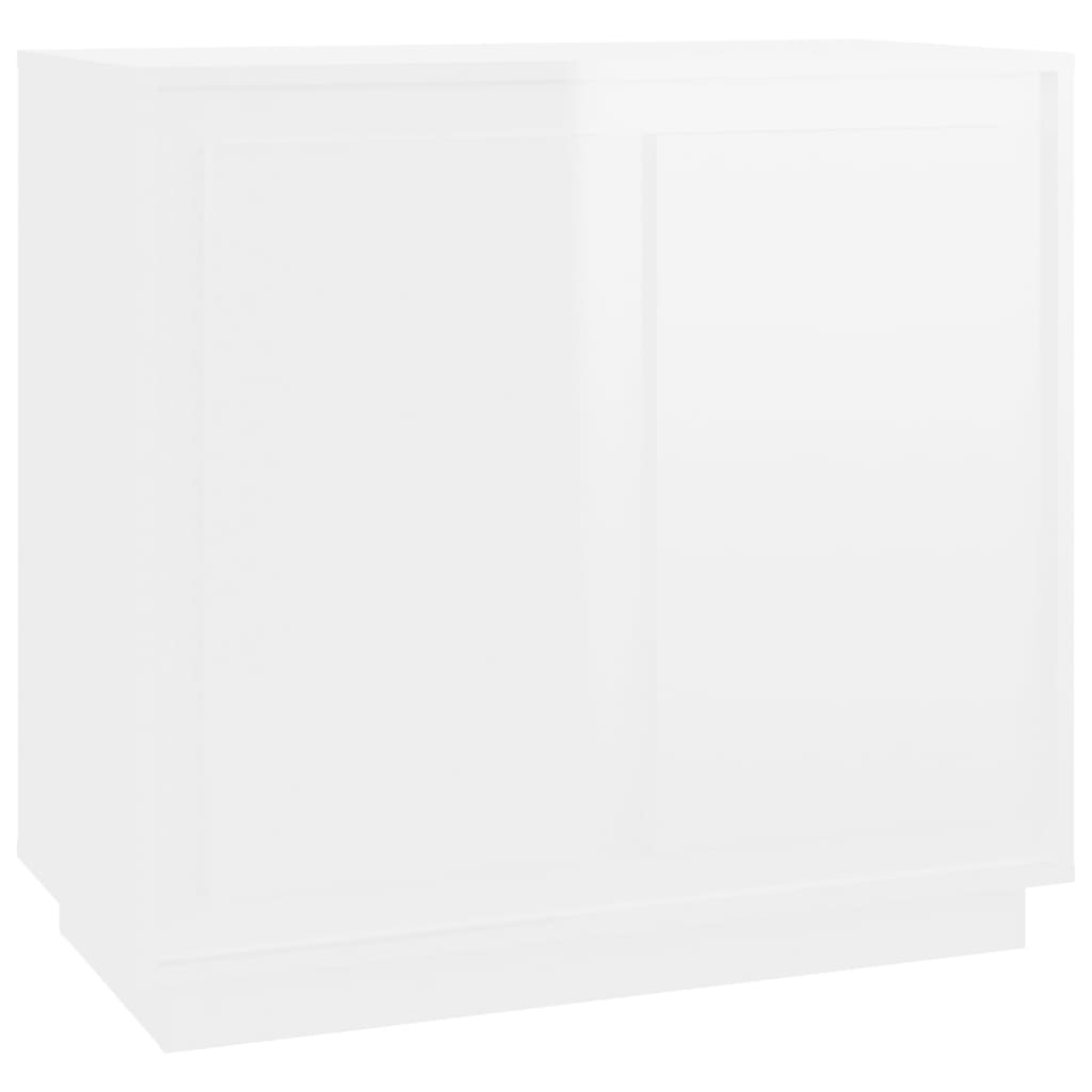 Buffet blanc brillant 80x34x75 cm bois d'ingénierie - XIOS