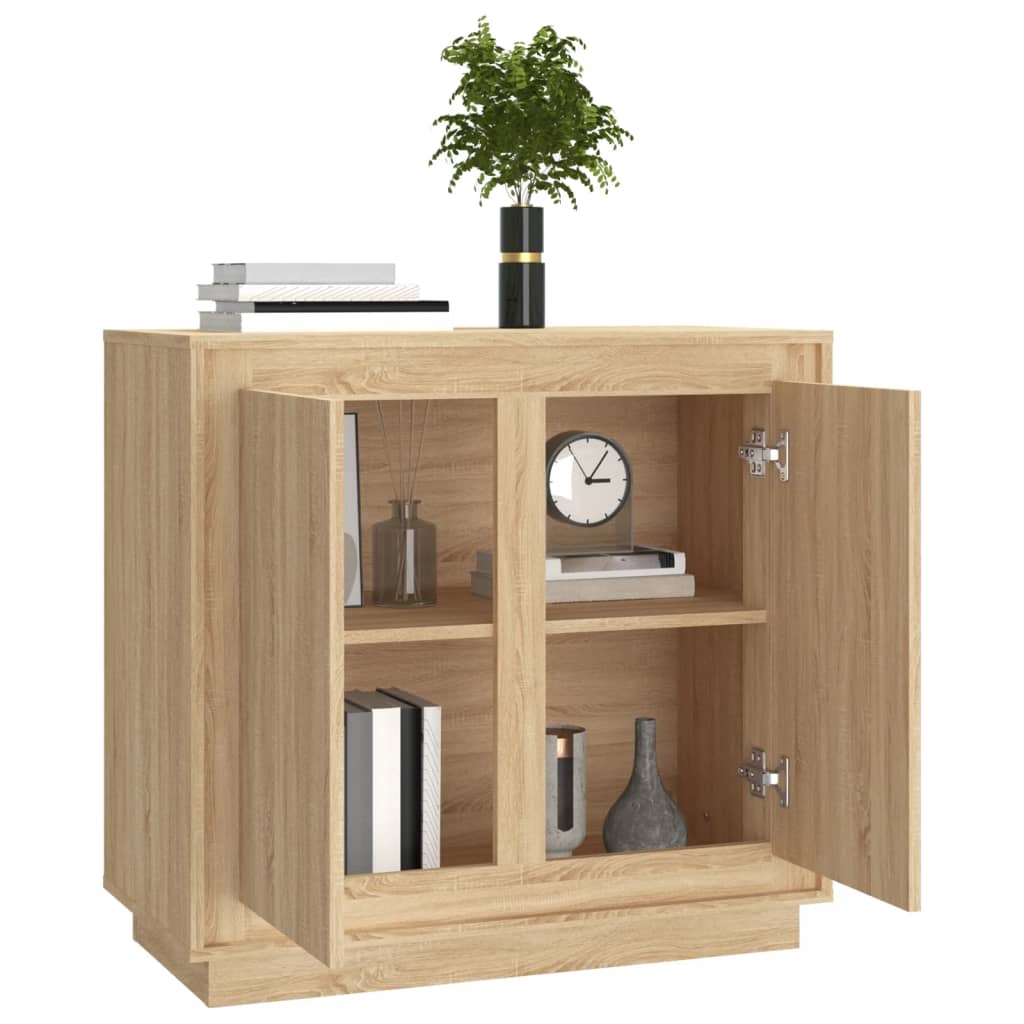 Buffet chêne sonoma 80x34x75 cm bois d'ingénierie - XIOS