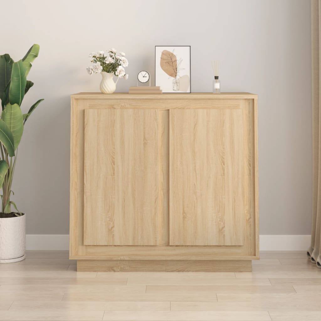 Buffet chêne sonoma 80x34x75 cm bois d'ingénierie - XIOS