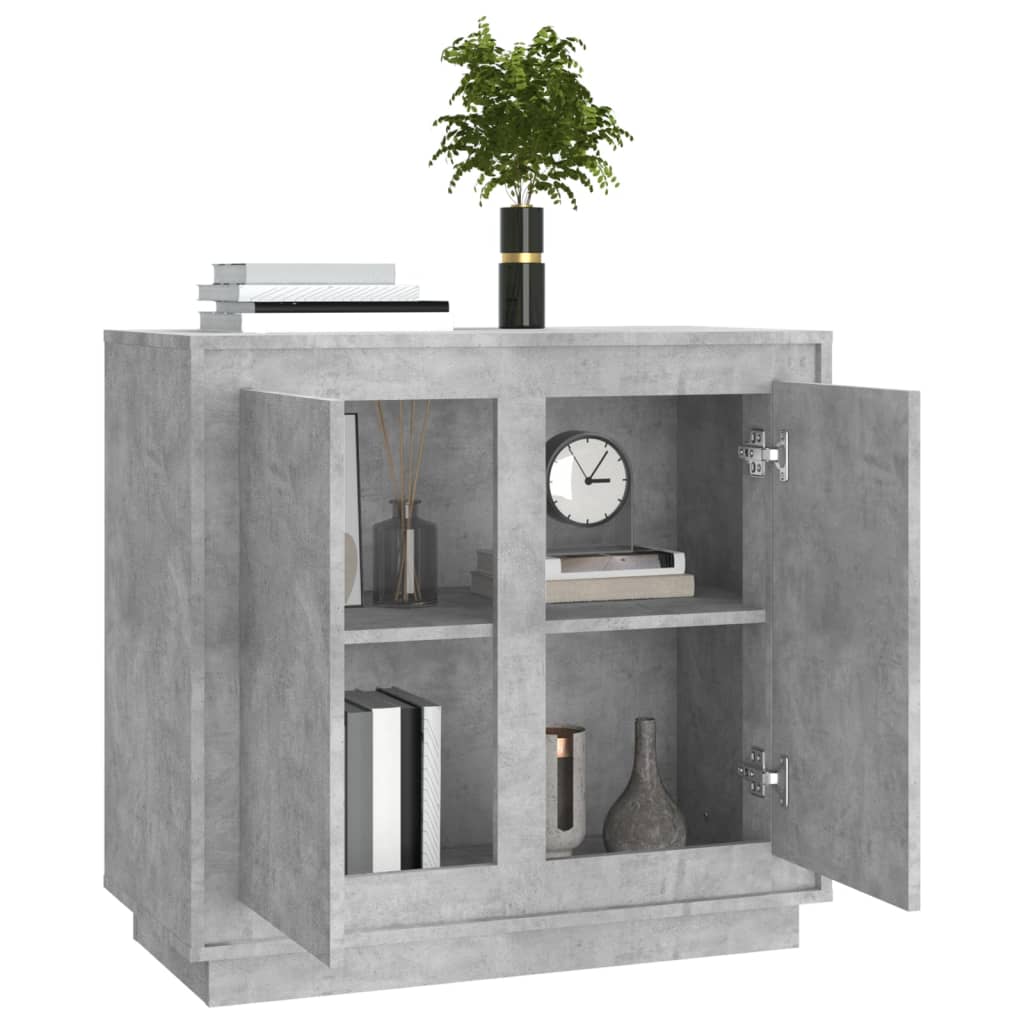Buffet gris béton 80x34x75 cm bois d'ingénierie - XIOS