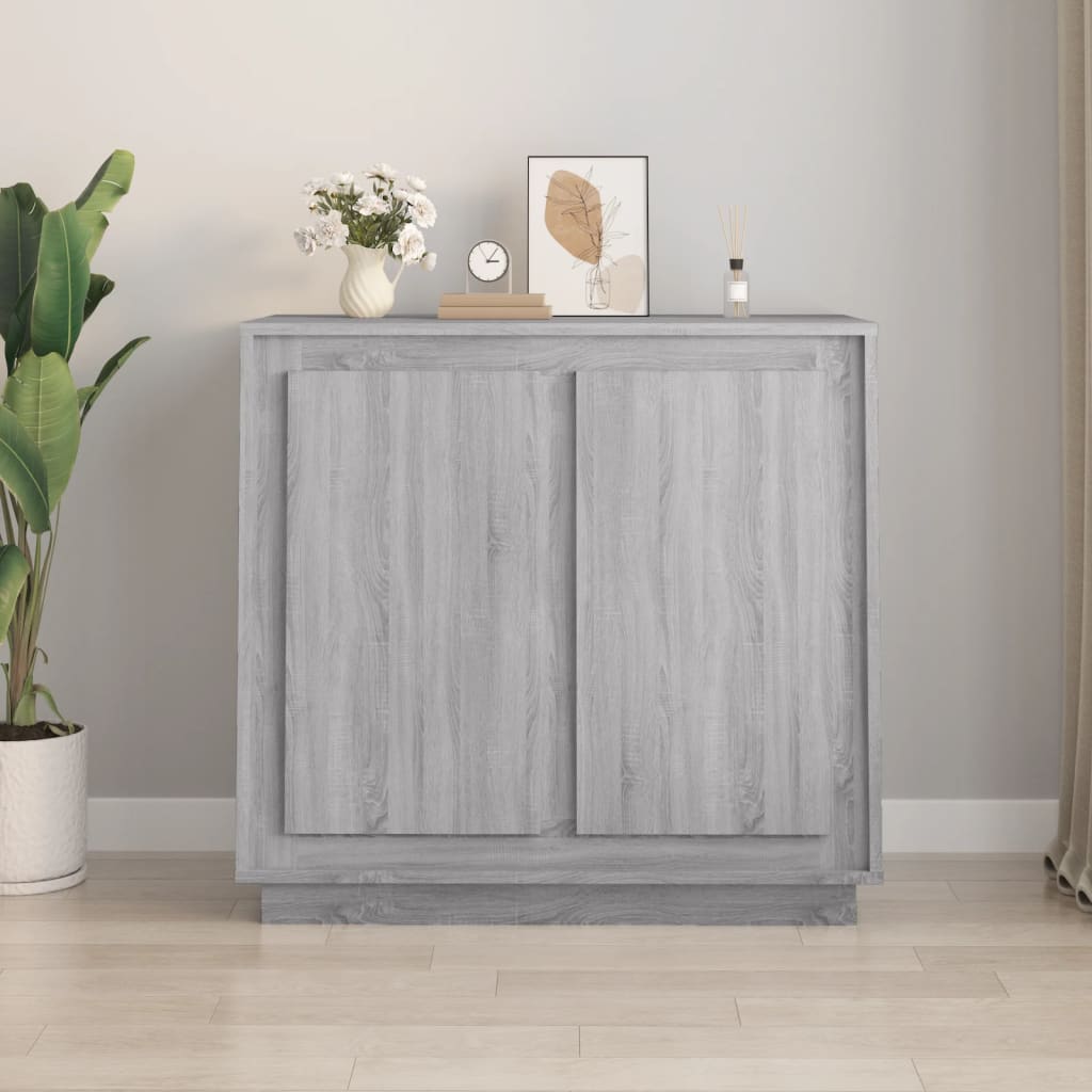 Buffet sonoma gris 80x34x75 cm bois d'ingénierie - XIOS