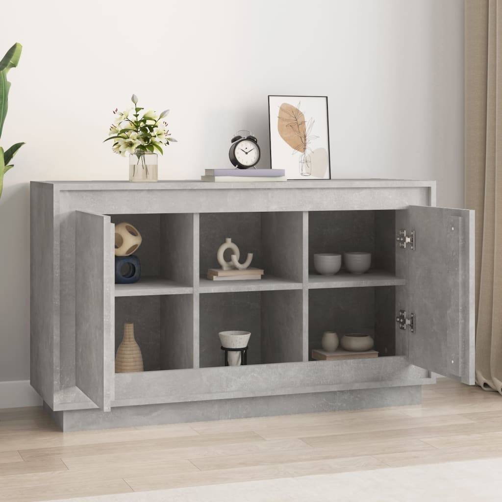 Buffet gris béton 102x35x60 cm bois d'ingénierie - XIOS