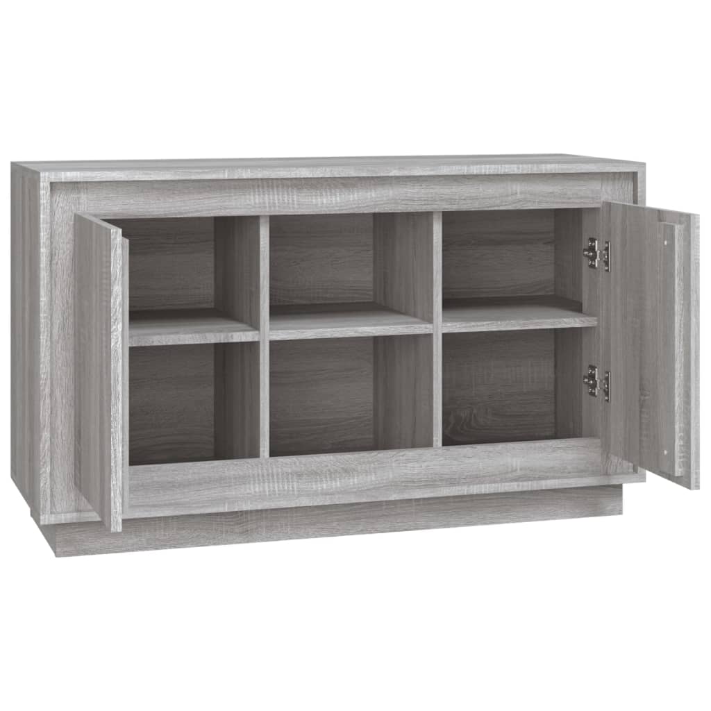 Buffet sonoma gris 102x35x60 cm bois d'ingénierie - XIOS