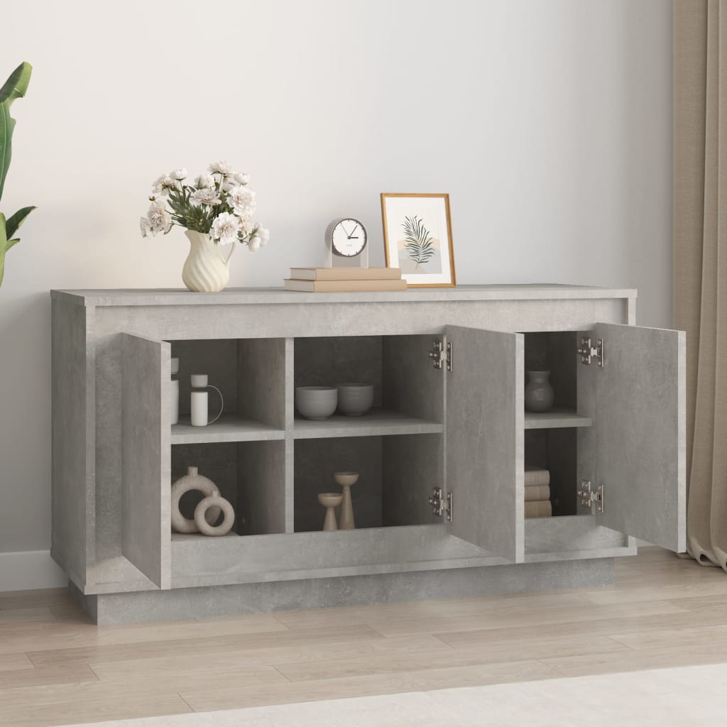 Buffet gris béton 102x35x55 cm bois d'ingénierie - XIOS
