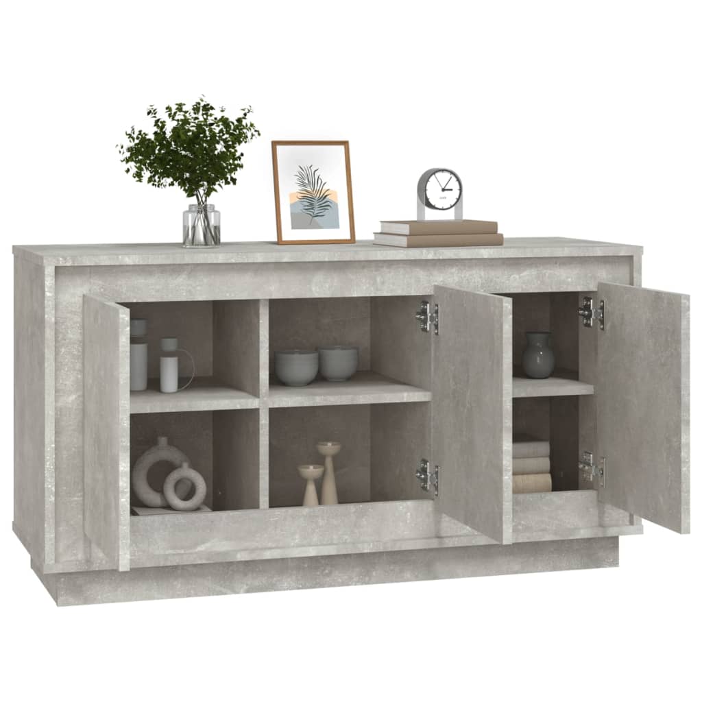Buffet gris béton 102x35x55 cm bois d'ingénierie - XIOS
