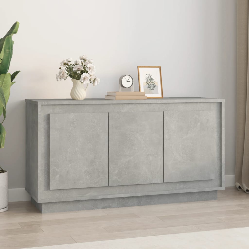 Buffet gris béton 102x35x55 cm bois d'ingénierie - XIOS