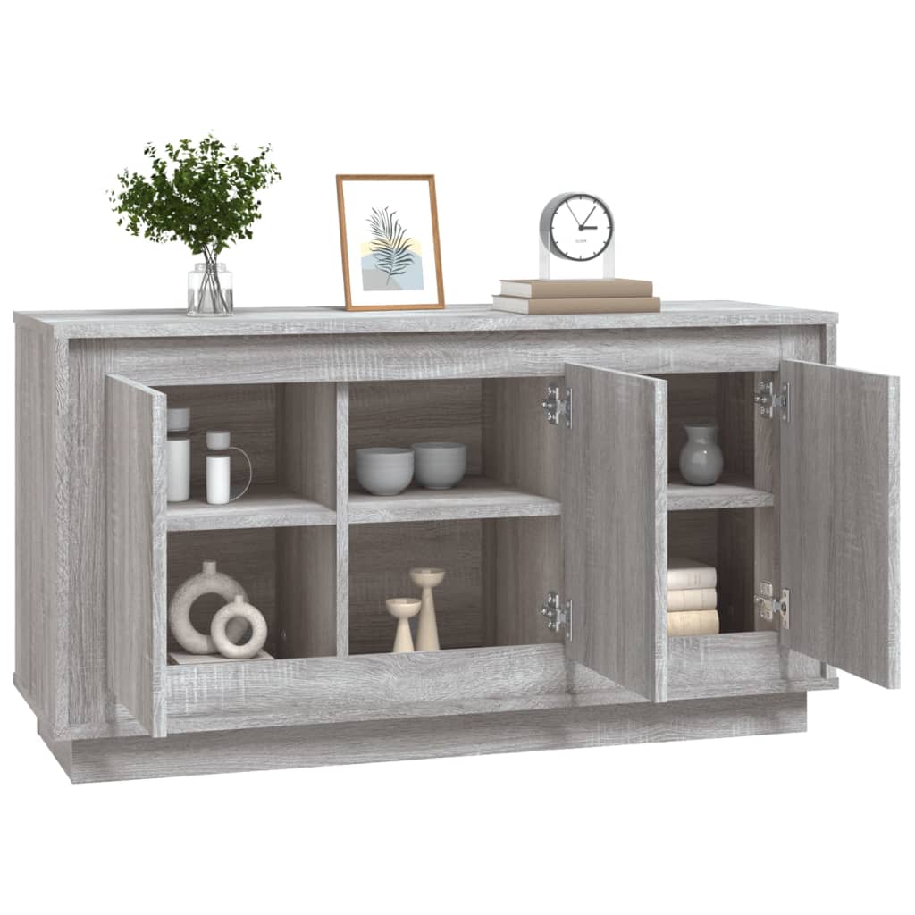 Buffet sonoma gris 102x35x55 cm bois d'ingénierie - XIOS
