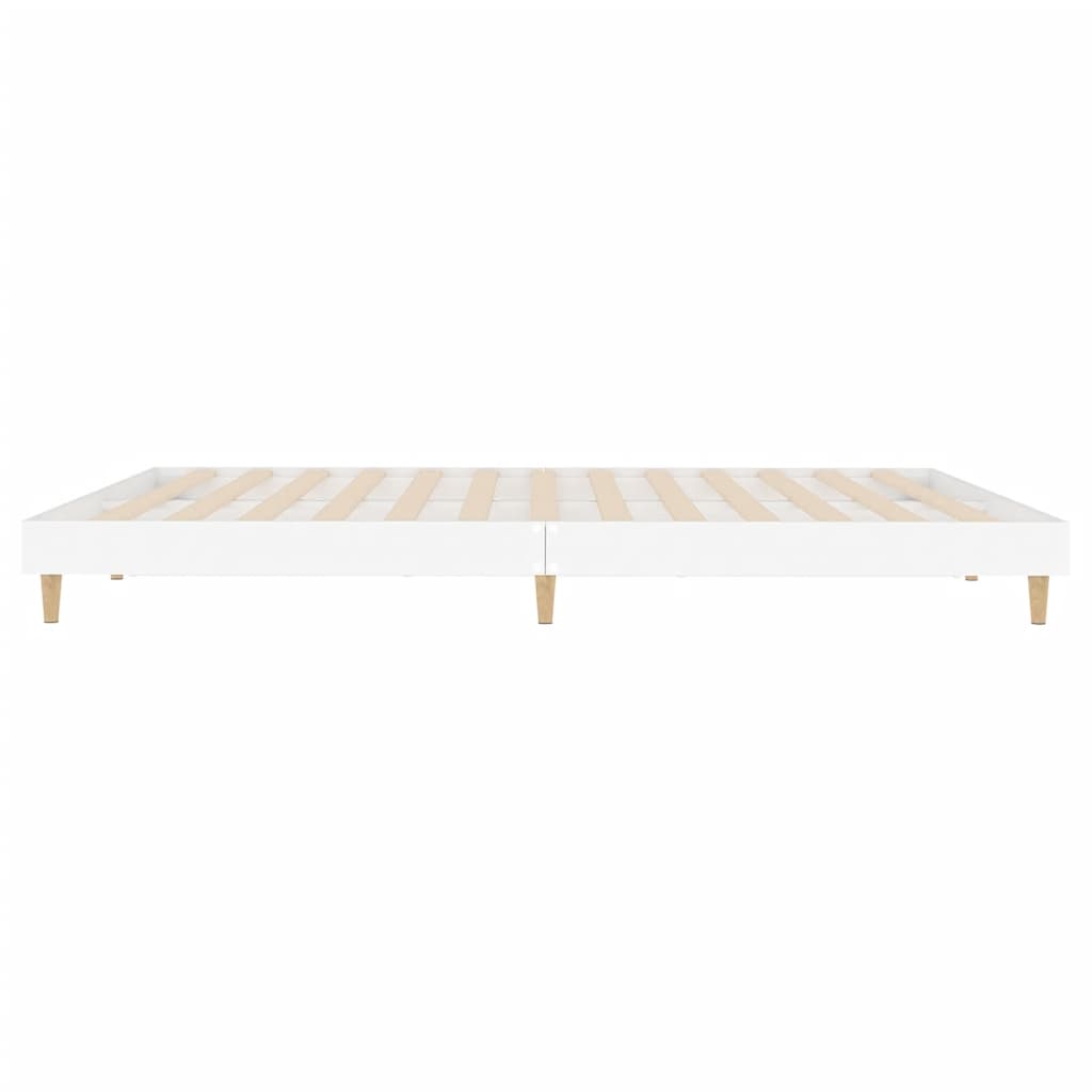 Cadre de lit sans matelas blanc 200x200 cm bois d'ingénierie - XIOS