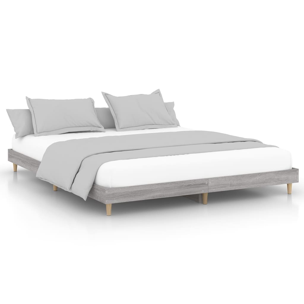 Cadre de lit sans matelas sonoma gris 200x200 cm - XIOS