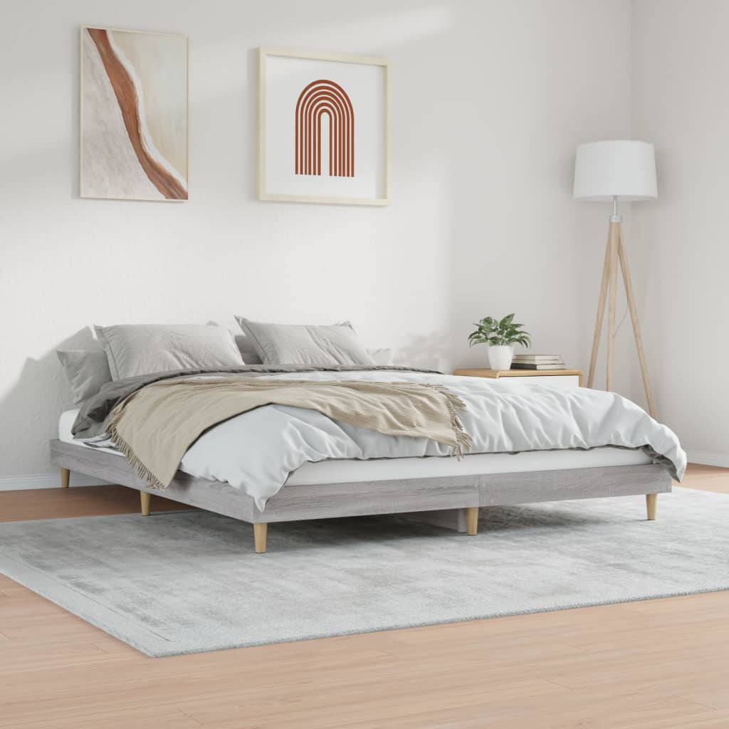 Cadre de lit sans matelas sonoma gris 200x200 cm - XIOS