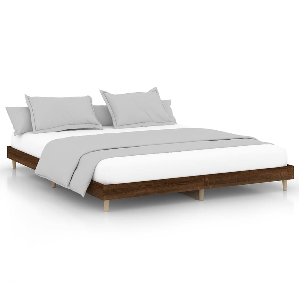 Cadre de lit sans matelas chêne marron 200x200 cm - XIOS