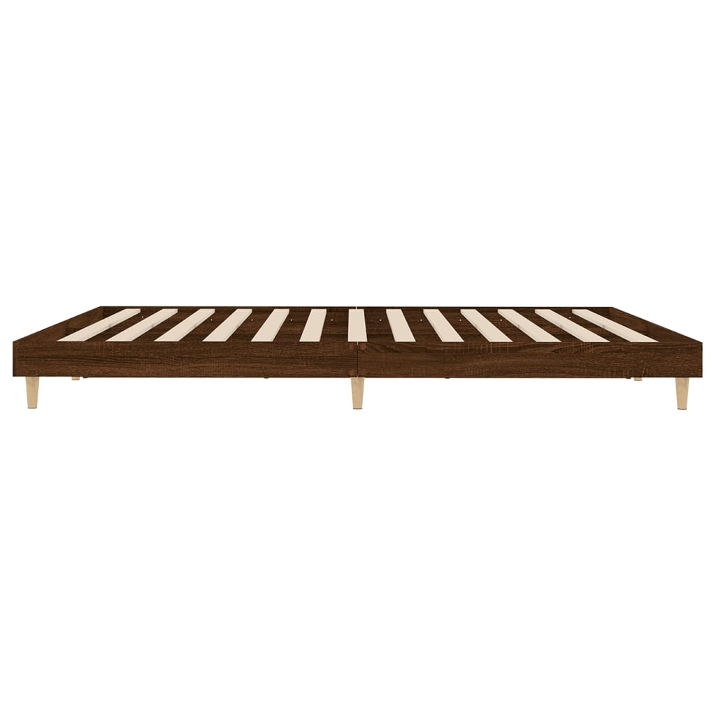 Cadre de lit sans matelas chêne marron 200x200 cm - XIOS