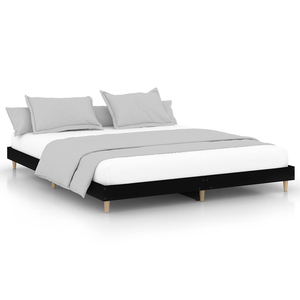 Cadre de lit sans matelas noir 120x200 cm - XIOS