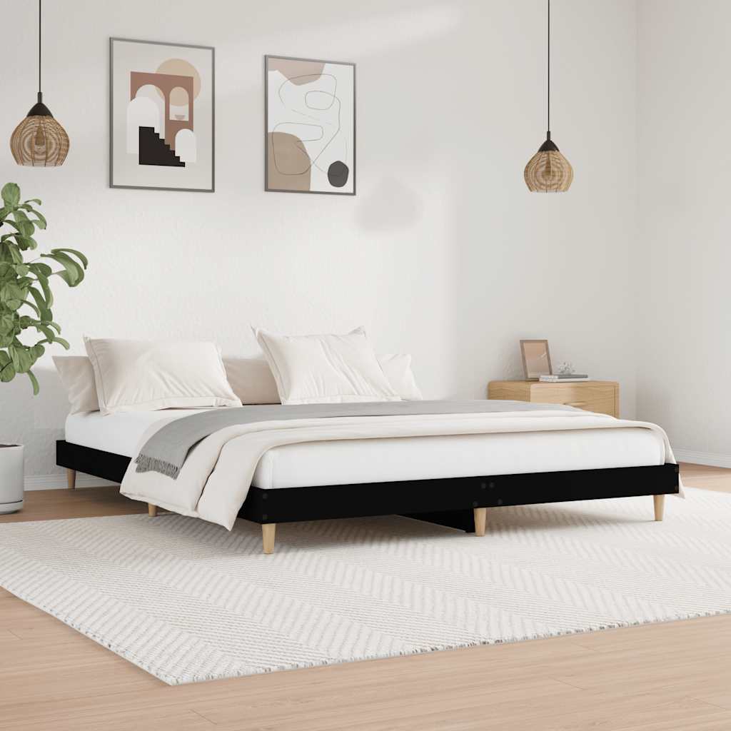 Cadre de lit sans matelas noir 120x200 cm - XIOS