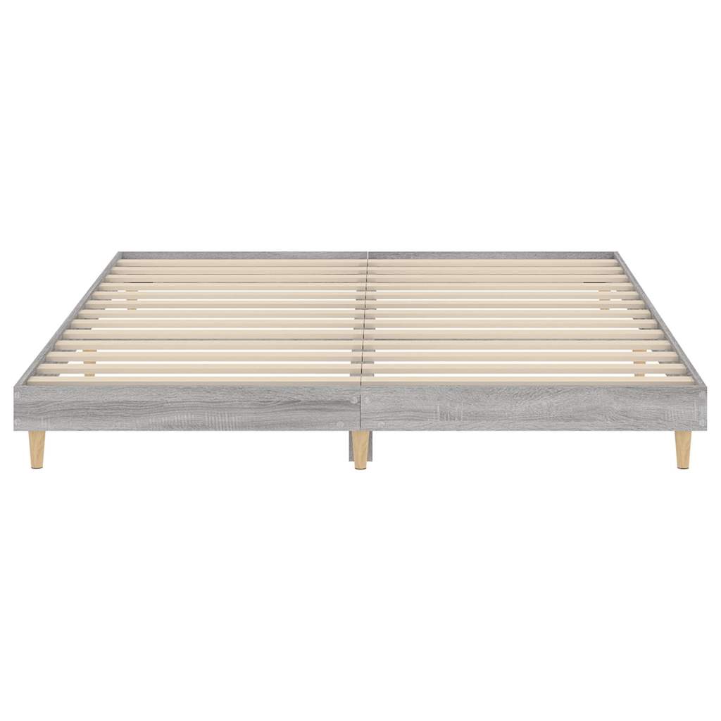 Cadre de lit sans matelas sonoma gris 120x200cm bois ingénierie - XIOS