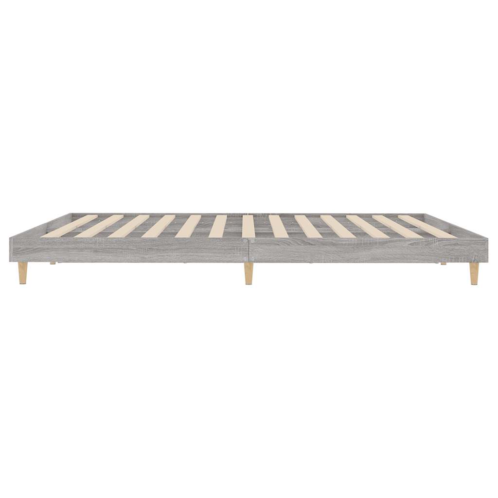 Cadre de lit sans matelas sonoma gris 120x200cm bois ingénierie - XIOS