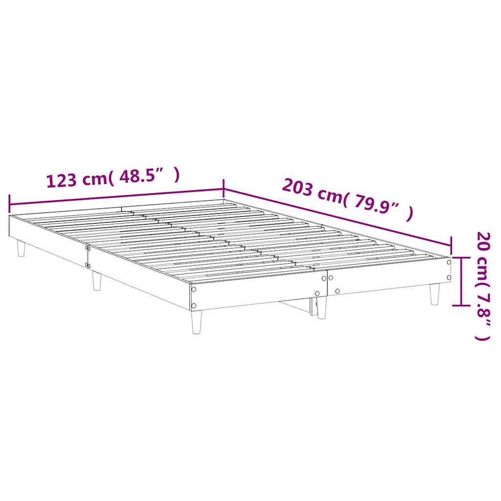 Cadre de lit sans matelas sonoma gris 120x200cm bois ingénierie - XIOS
