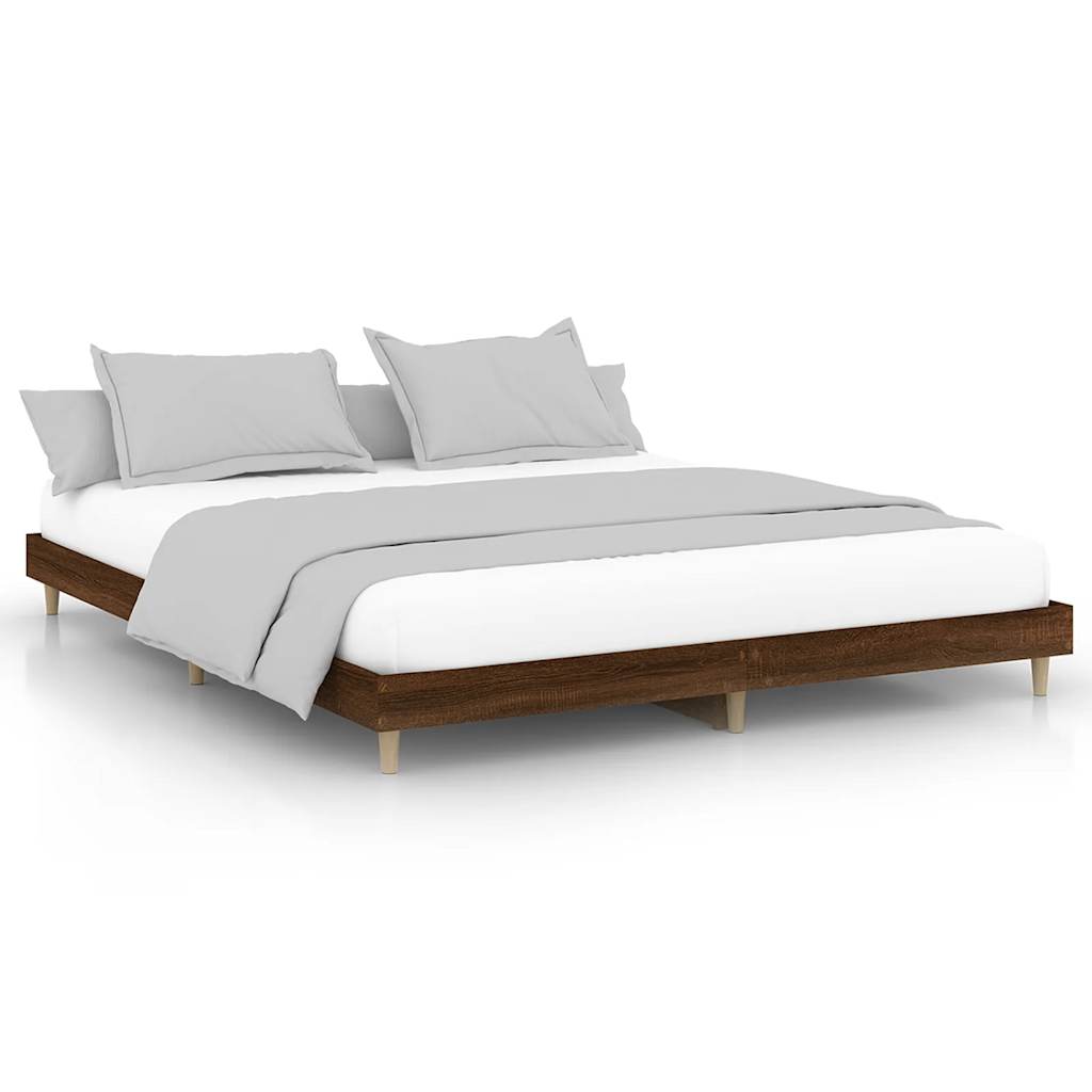 Cadre de lit sans matelas chêne marron 120x200 cm - XIOS